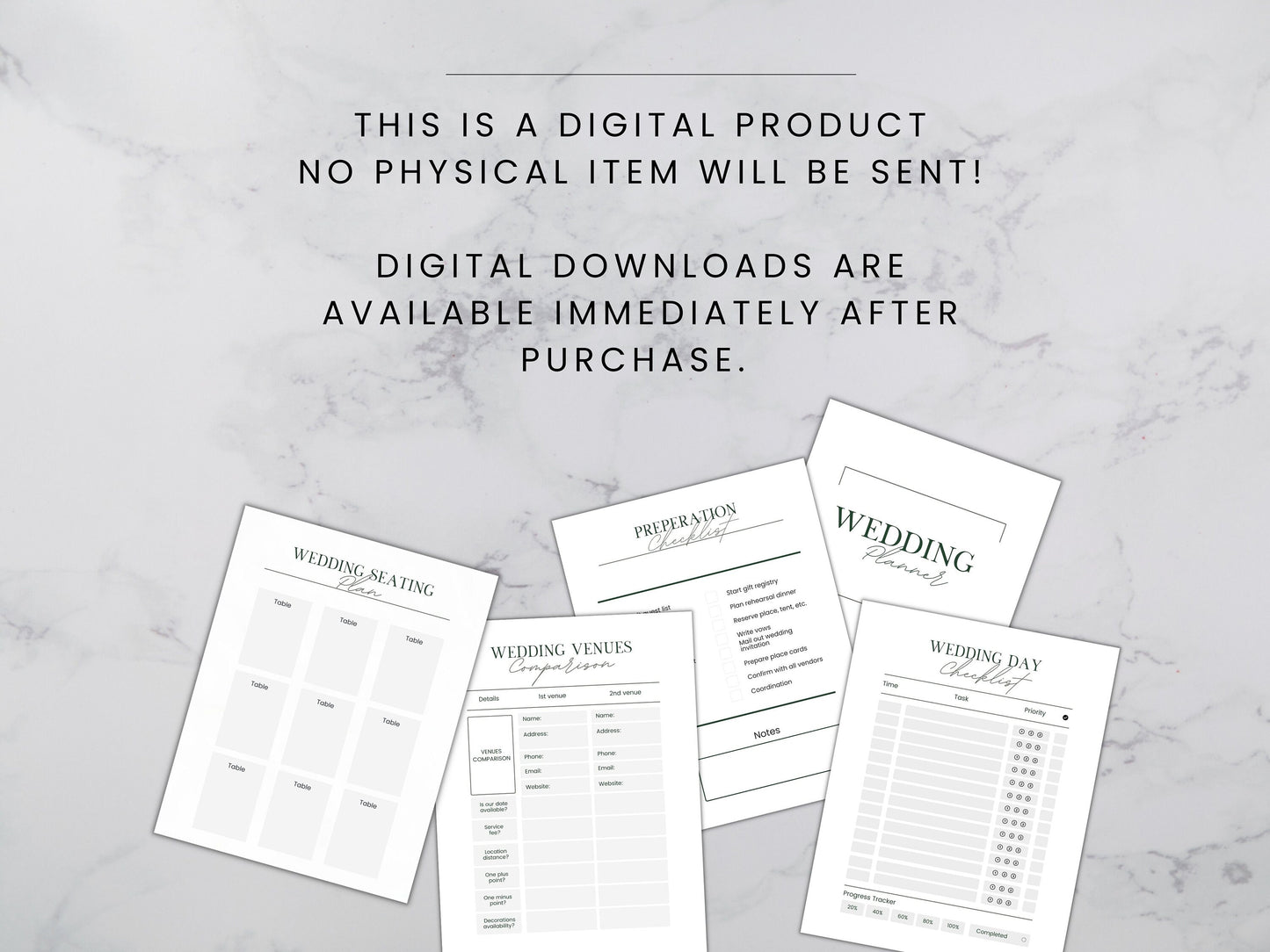 Wedding Planner Printable, Digital Wedding Planner Pages, Goodnotes, Wedding Bundle, Wedding Book, Wedding Planner PDF, letter, half, A4 ,A5