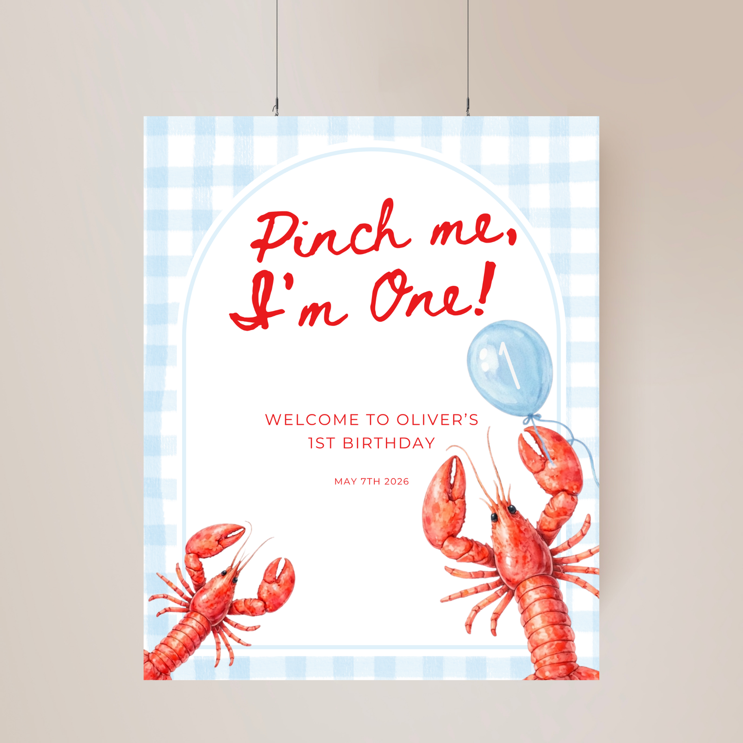 Blue Pinch Me I'm One Birthday Party Set (Everything You Need)