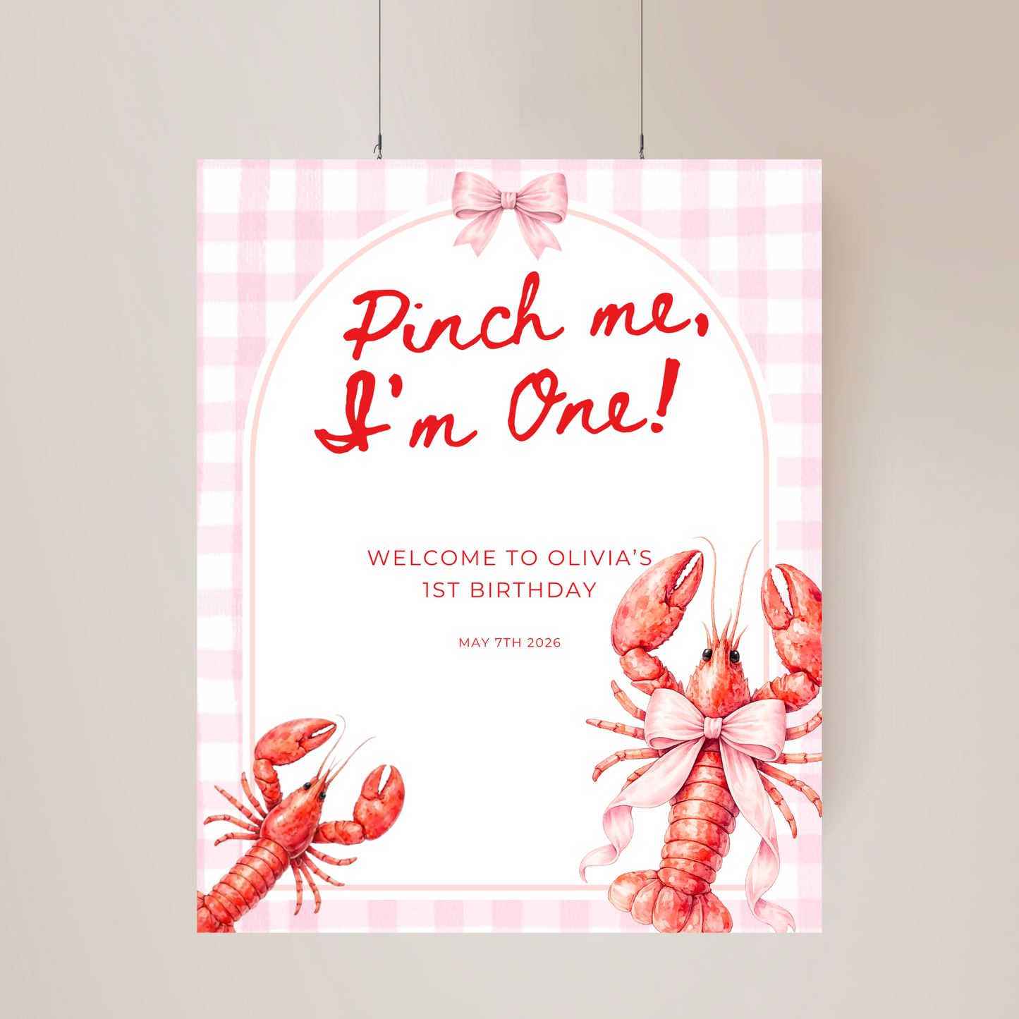 Pink Pinch Me I'm One Birthday Party Set (Everything You Need)