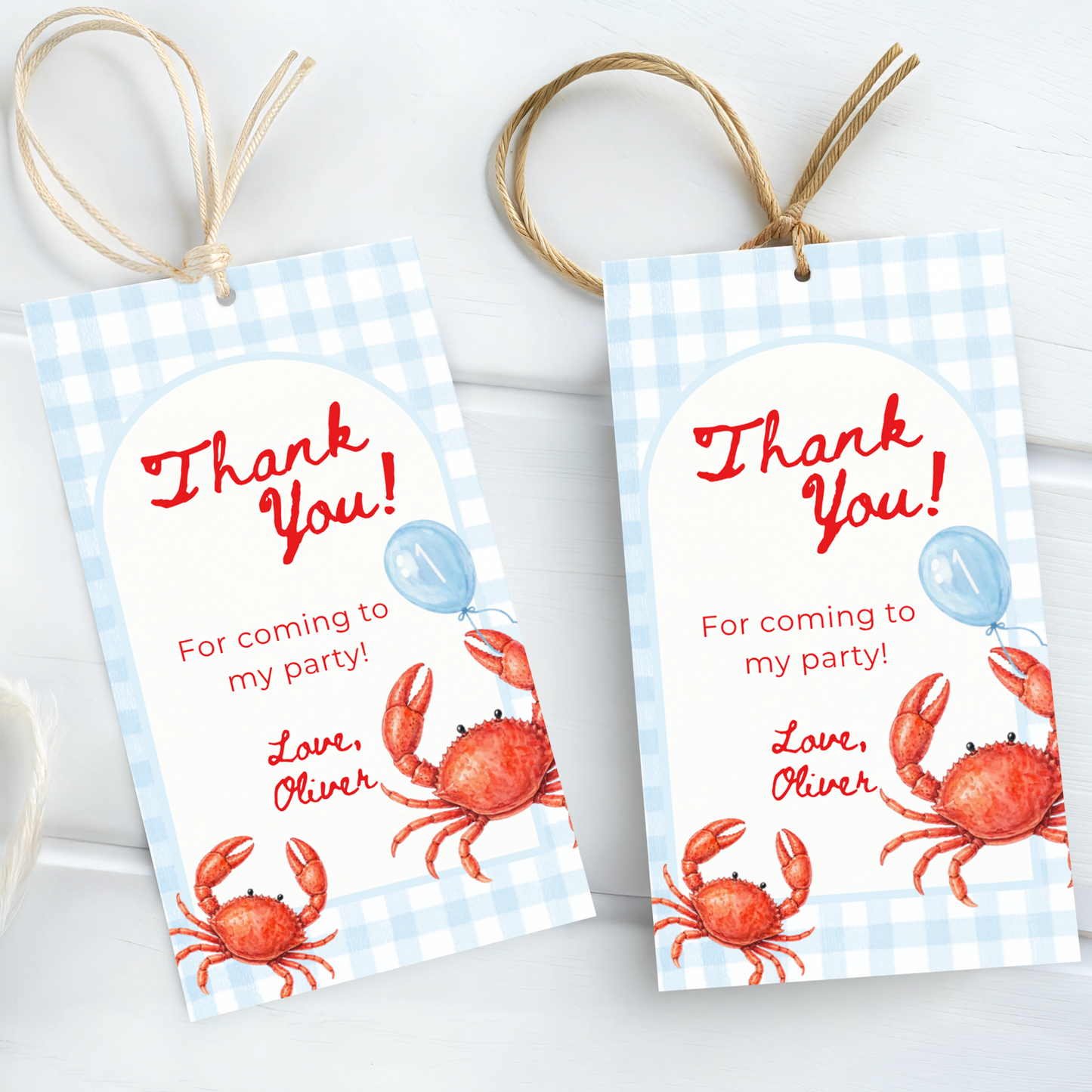 Blue Crab Pinch Me I'm One Birthday Party Set (Everything You Need)