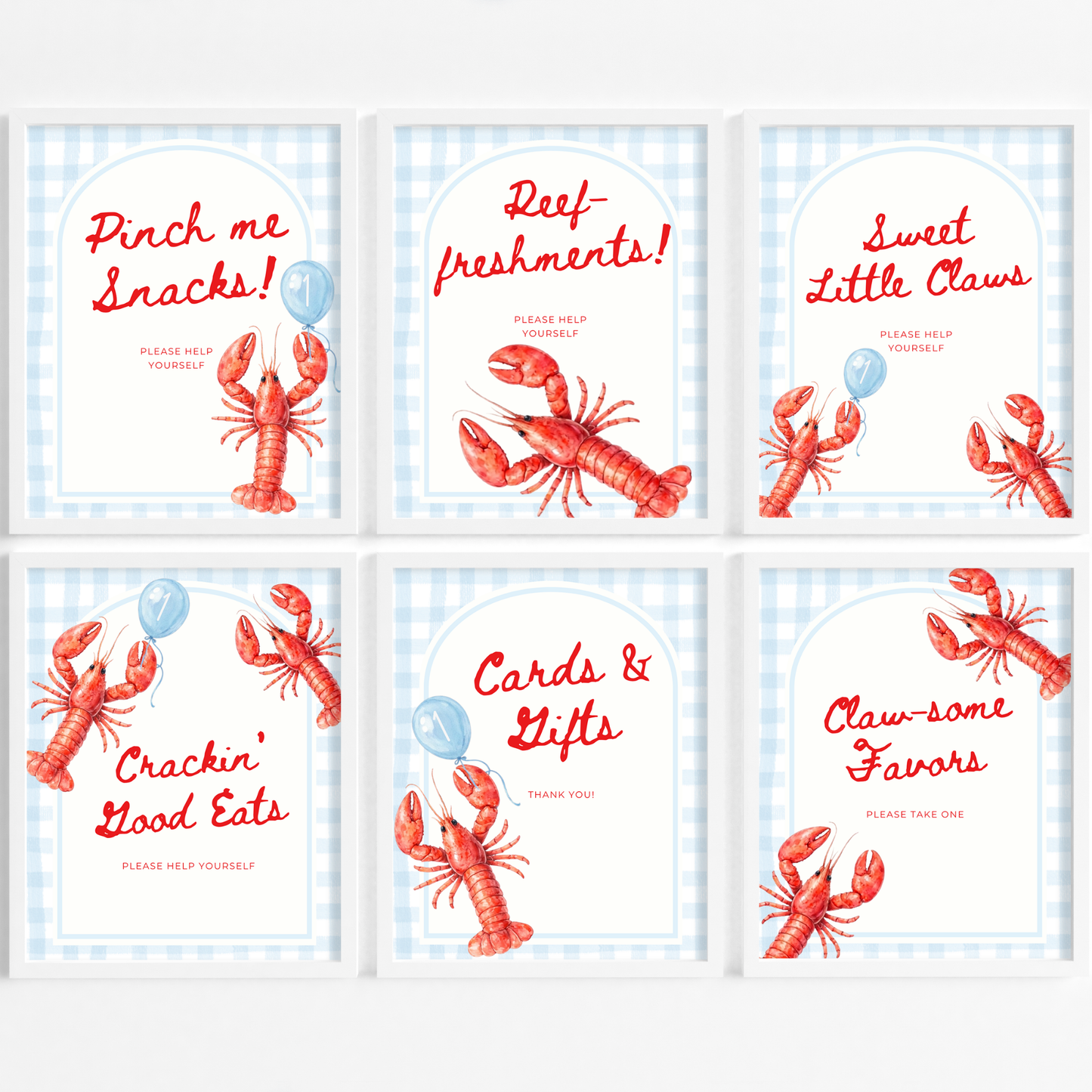 Blue Pinch Me I'm One Birthday Party Set (Everything You Need)