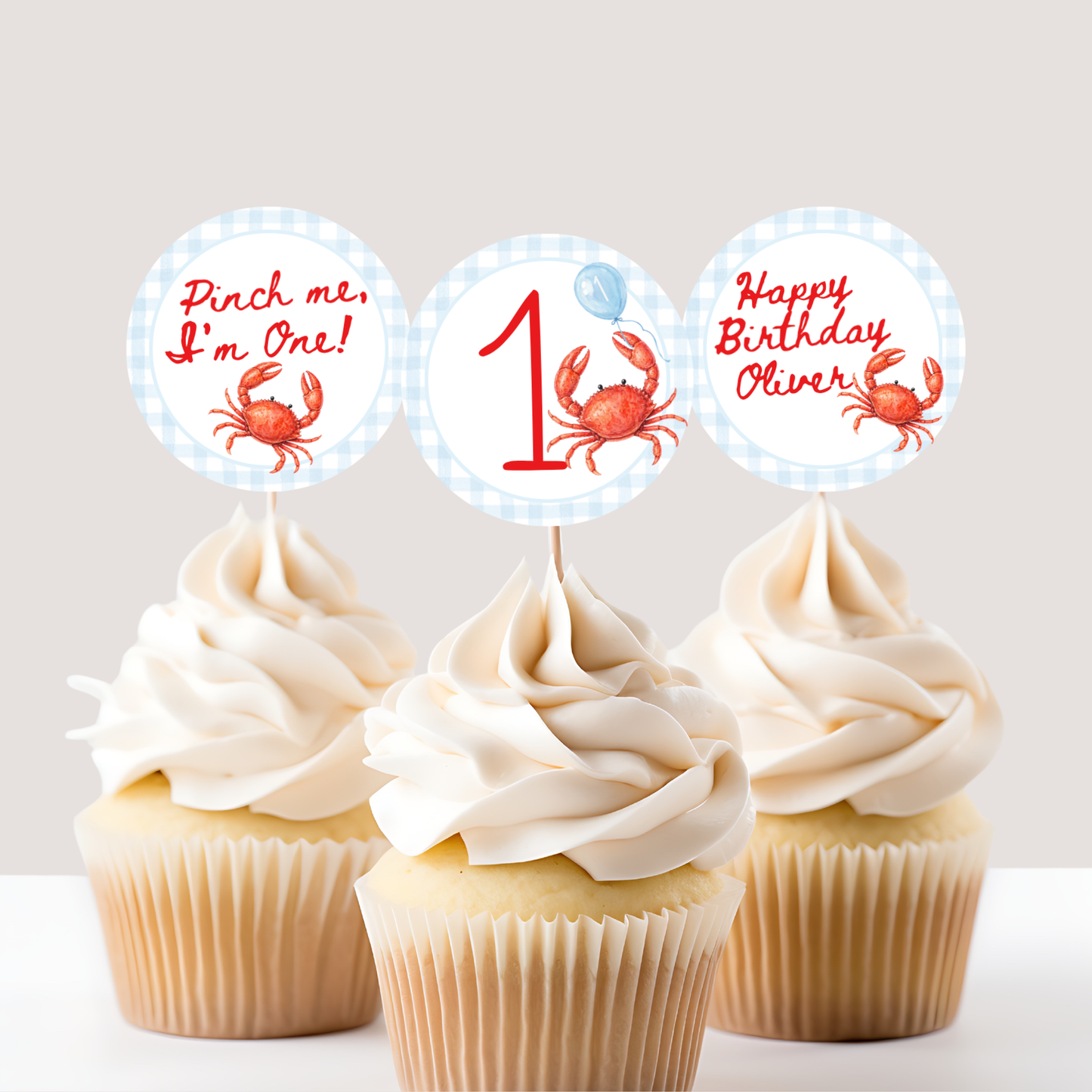 Blue Crab Pinch Me I'm One Birthday Party Set (Everything You Need)
