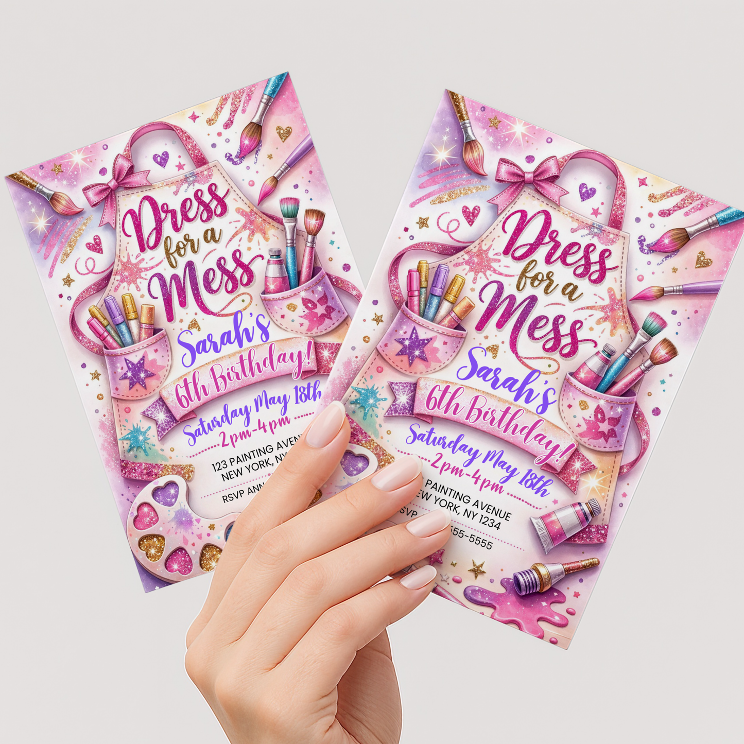 Dress for a Mess Birthday Party Invitation