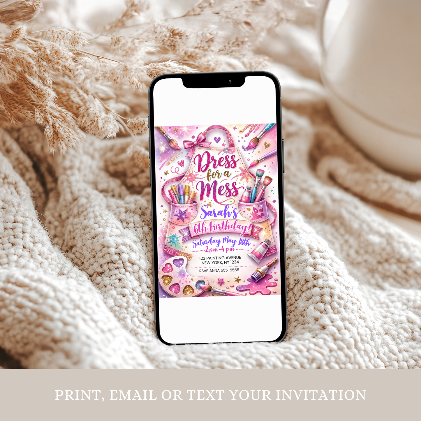 Dress for a Mess Birthday Party Invitation