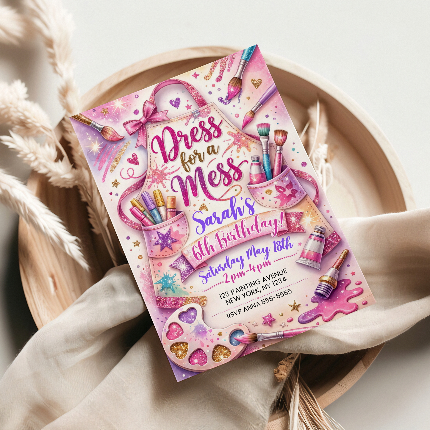 Dress for a Mess Birthday Party Invitation