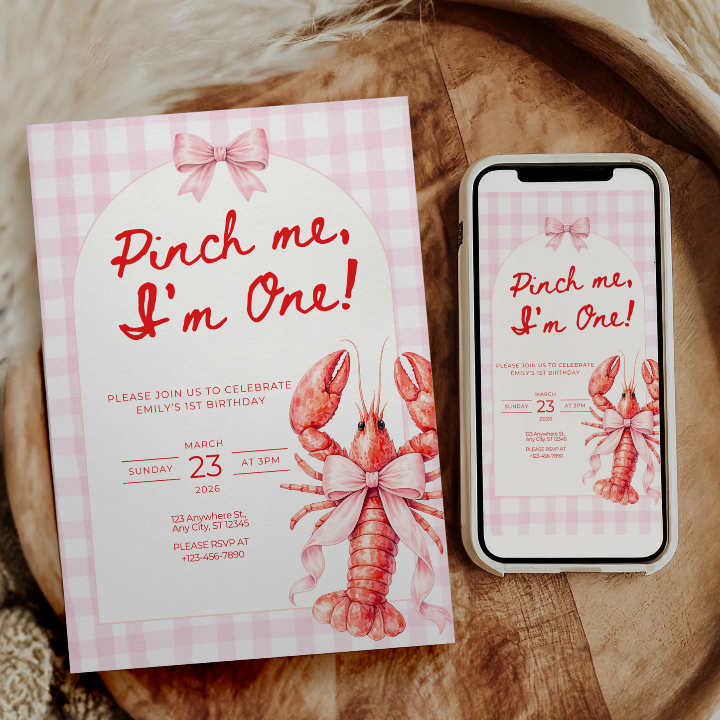 Pink Pinch Me I'm One Birthday Party Set (Everything You Need)