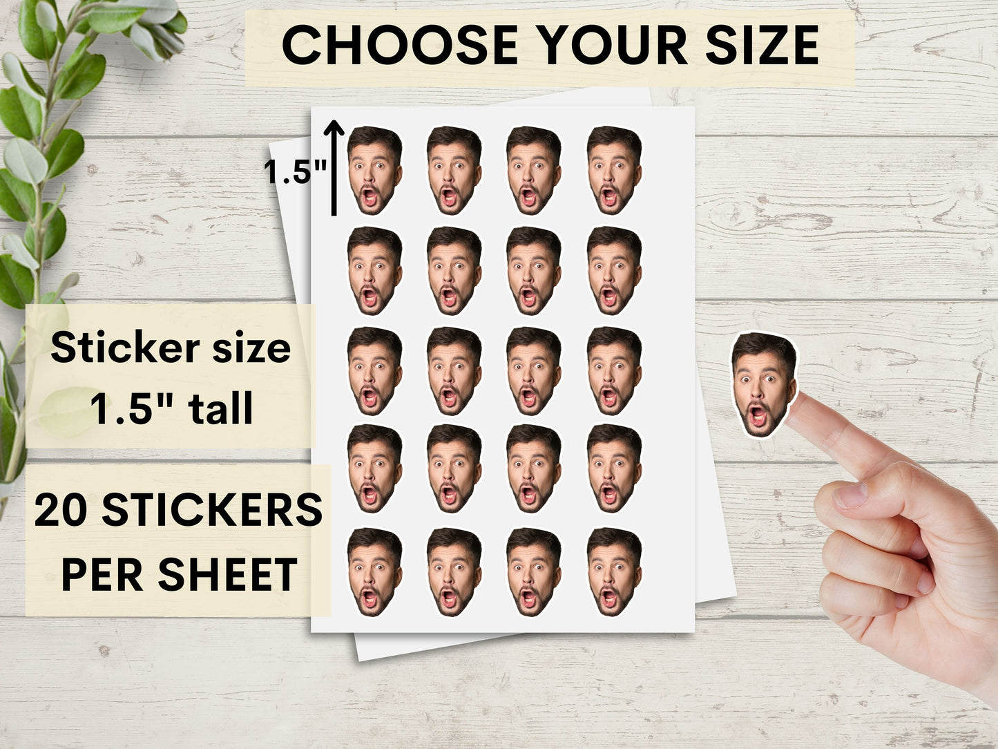 Custom Face Stickers, Personalized Stickers, Custom Party Favors, 30th Birthday Decorations, 40th Birthday Party Favors, Bachelor Party