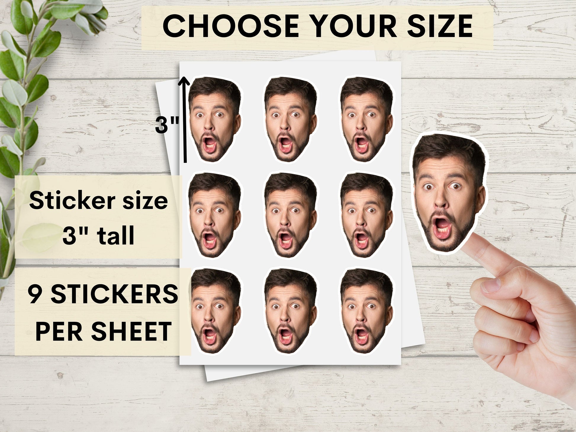 Custom Face Stickers, Personalized Stickers, Custom Party Favors, 30th Birthday Decorations, 40th Birthday Party Favors, Bachelor Party