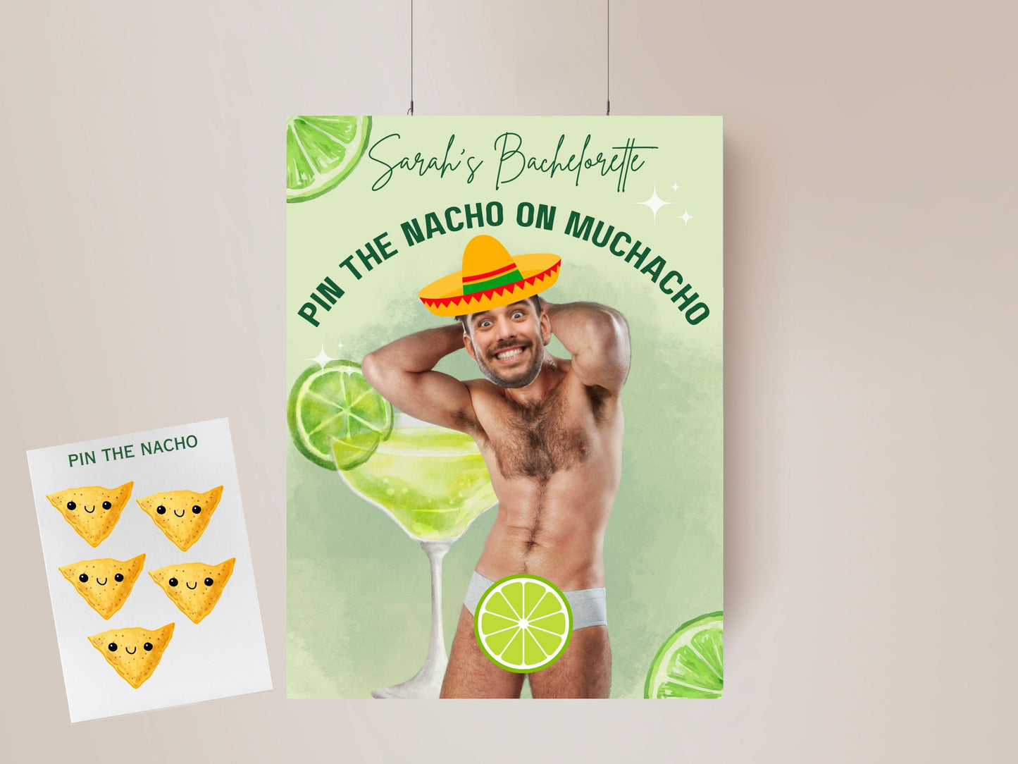 Margs and Matrimony Bachelorette Party Game Template Final Fiesta personalized decor sign Tequila Bach Editable Games Groom Face Decor