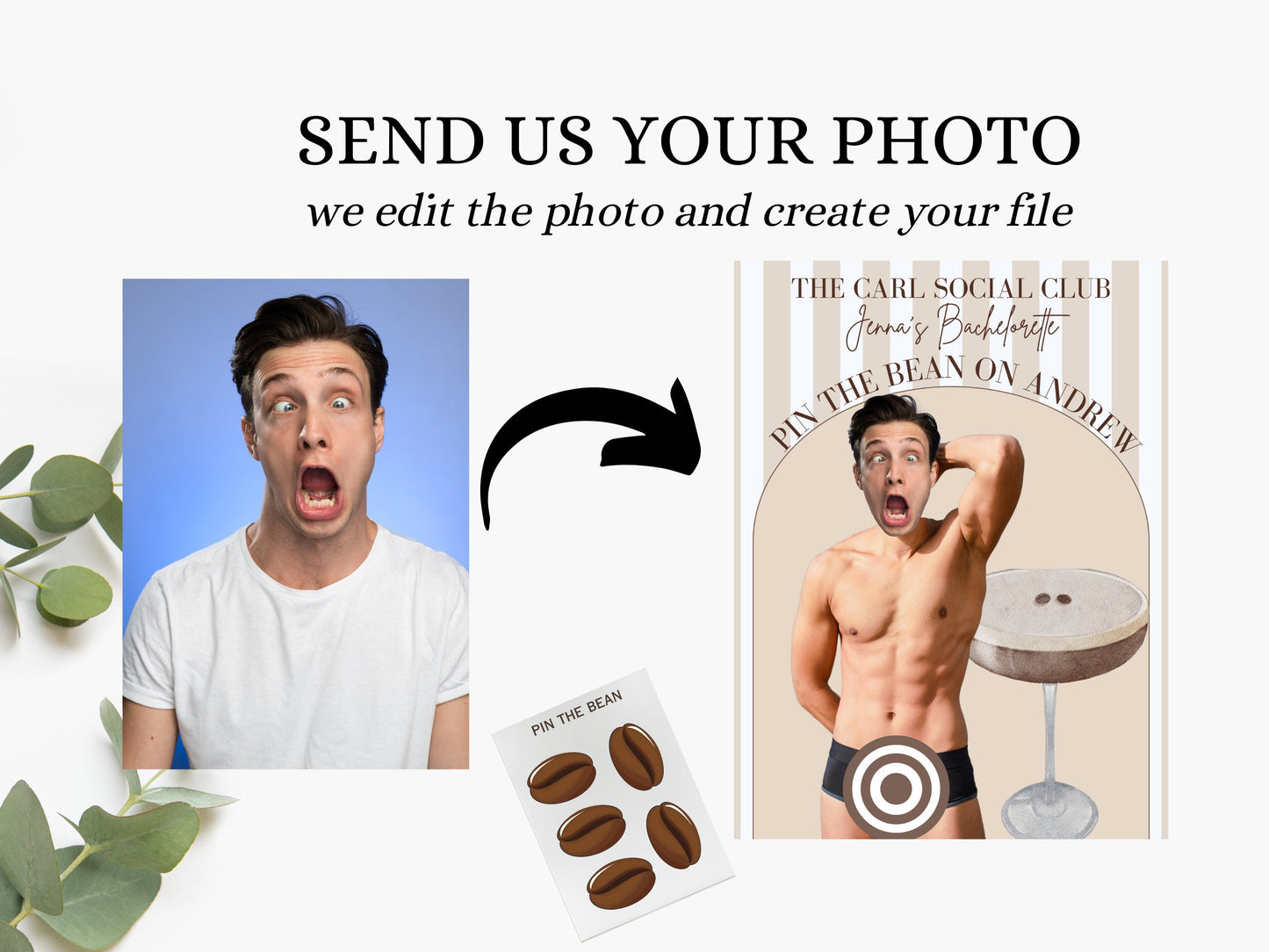 Espresso Martini Bachelorette Party Game Template martini social club personalized decor sign Martini Bach Editable Games Groom Face Decor