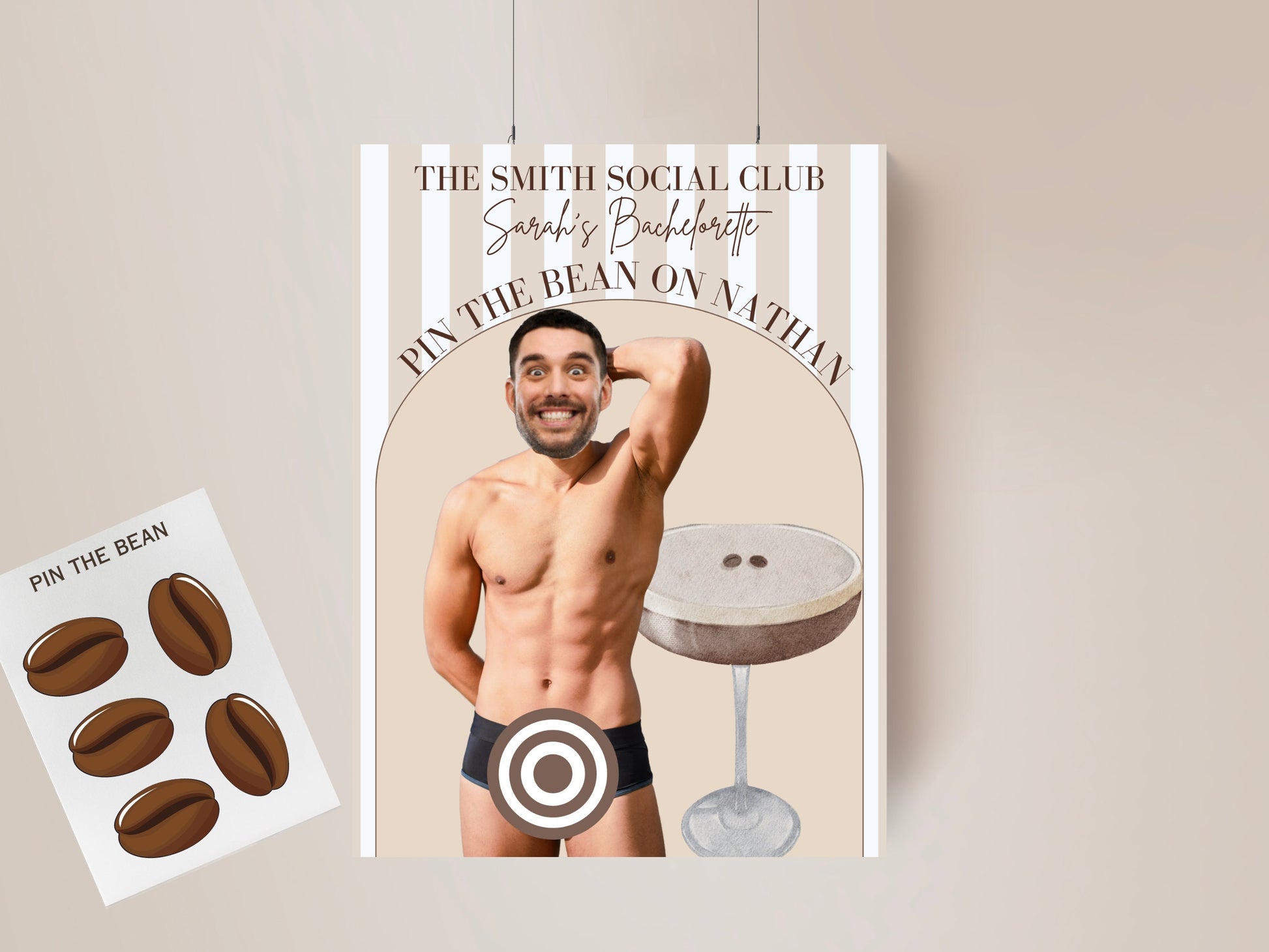 Espresso Martini Bachelorette Party Game Template martini social club personalized decor sign Martini Bach Editable Games Groom Face Decor