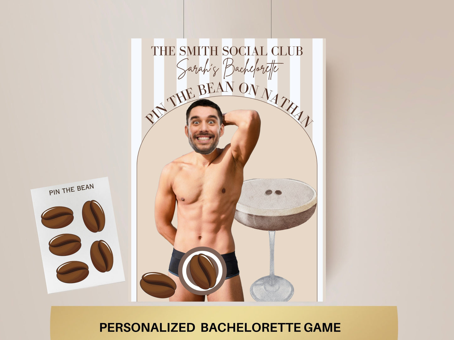 Espresso Martini Bachelorette Party Game Template martini social club personalized decor sign Martini Bach Editable Games Groom Face Decor