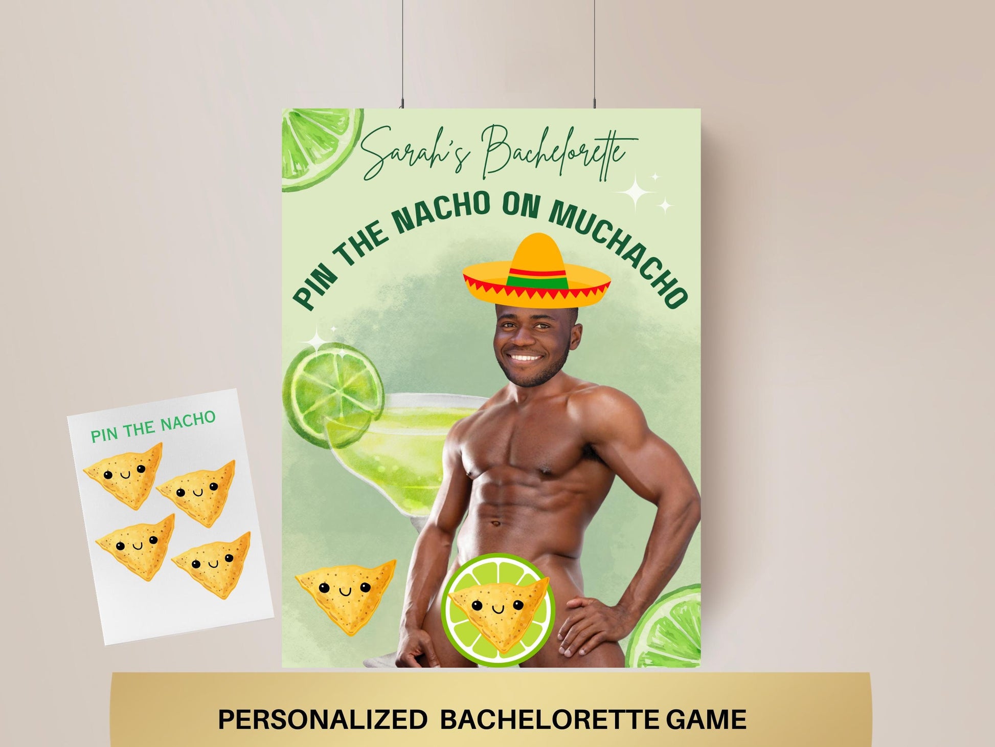 Margs and Matrimony Bachelorette Party Game Template Final Fiesta personalized decor sign Tequila Bach Editable Games Groom Face Decor