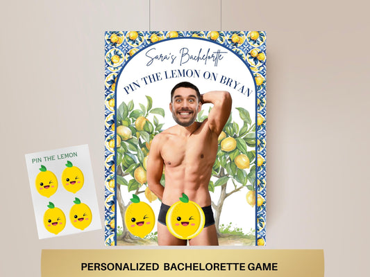 Italian Bachelorette Party Game Template She found her main squeeze personalized decor sign Amore Editable Games Groom Face La Dolce Vita