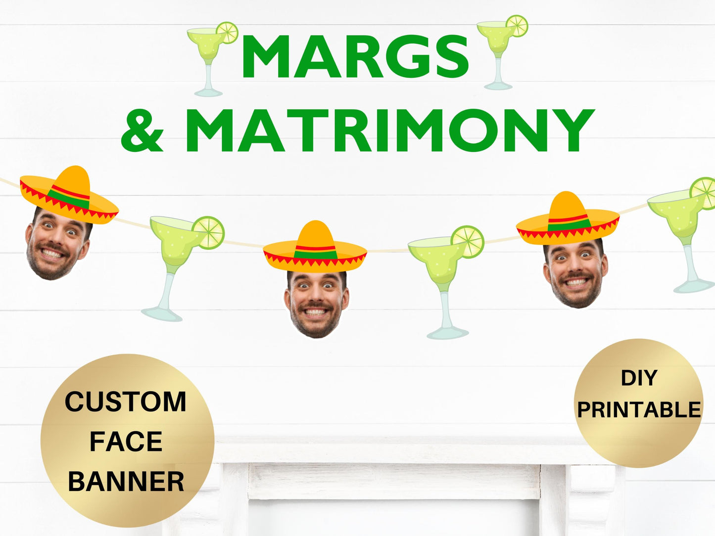 Margs and Matrimony Bachelorette Party Game Template Final Fiesta personalized decor sign Tequila Bach Editable Games Groom Face Decor