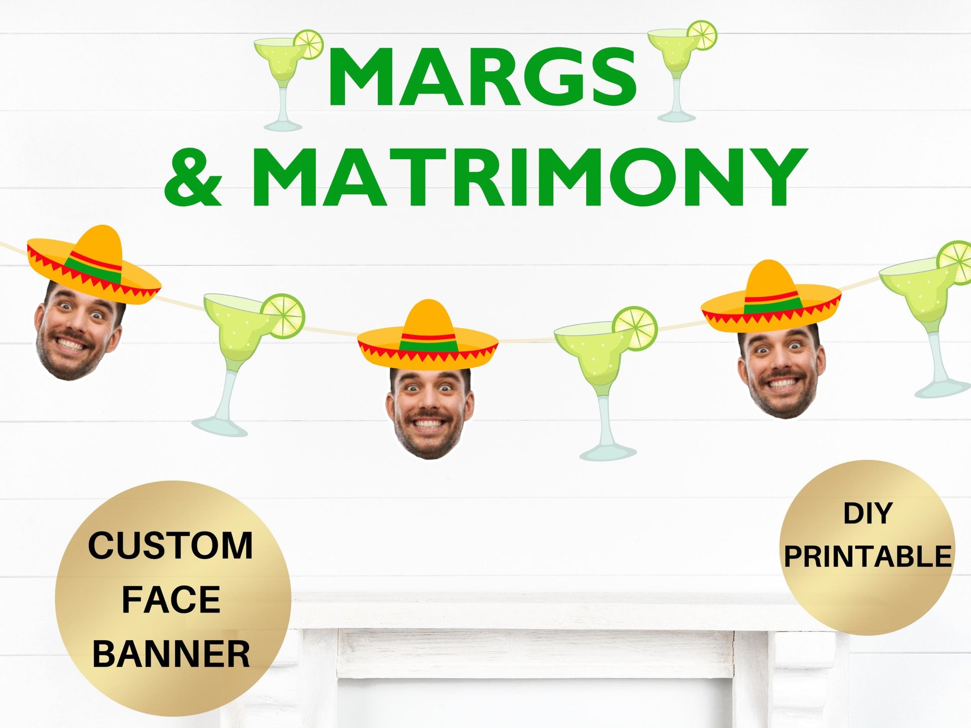 Margs and Matrimony Bachelorette Party Game Template Final Fiesta personalized decor sign Tequila Bach Editable Games Groom Face Decor