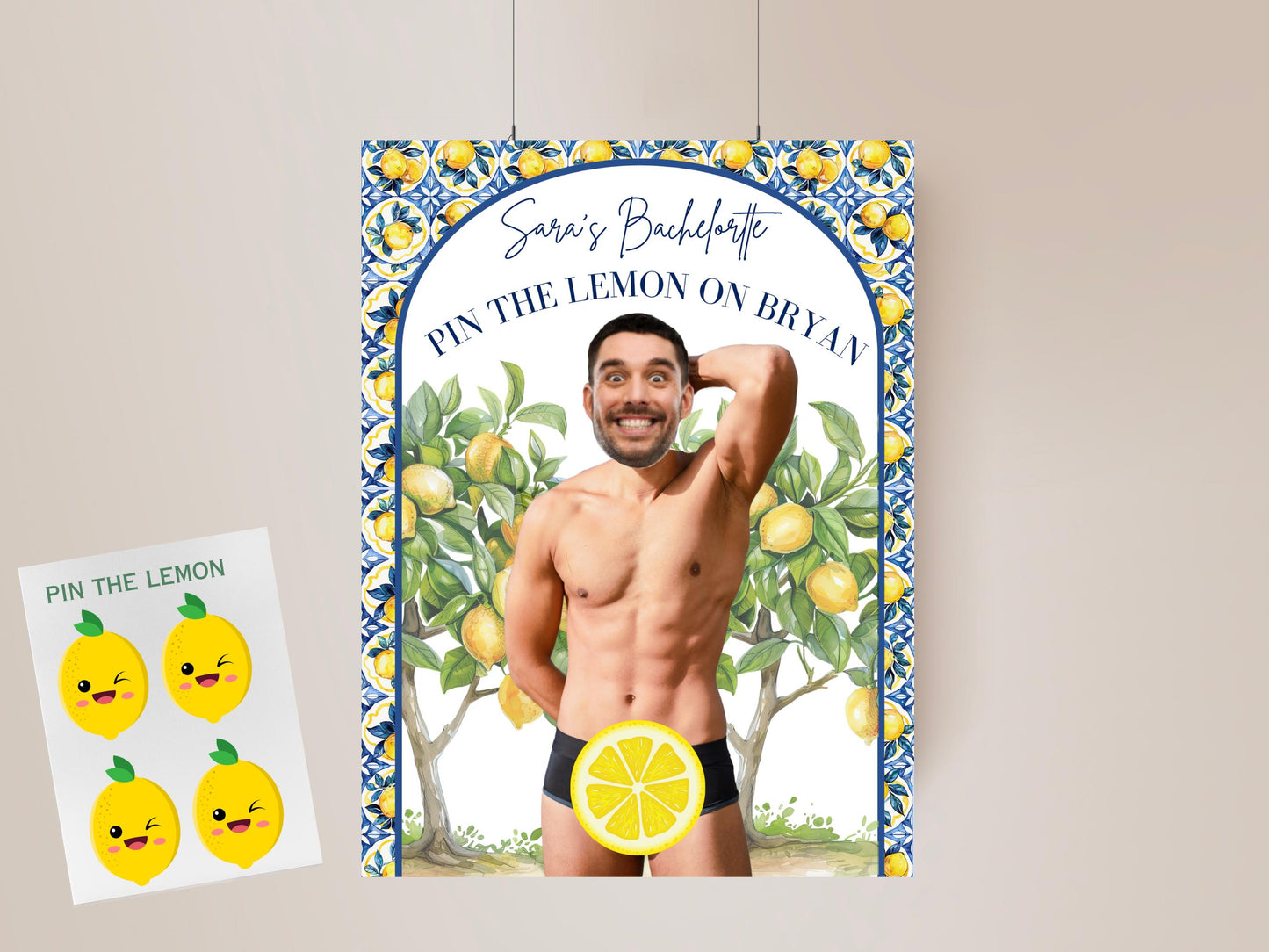 Italian Bachelorette Party Game Template She found her main squeeze personalized decor sign Amore Editable Games Groom Face La Dolce Vita