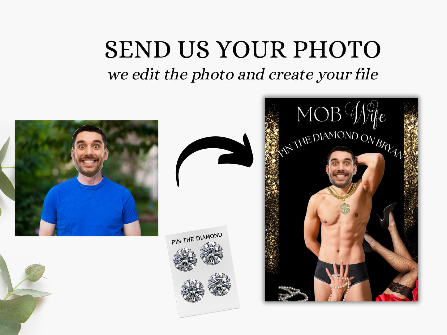 Mob Wife era Bachelorette Party Game Editable Template Mob Wife Aesthetic Old Money Bach Vintage Hen Do Grooms face decor Wife of the Party