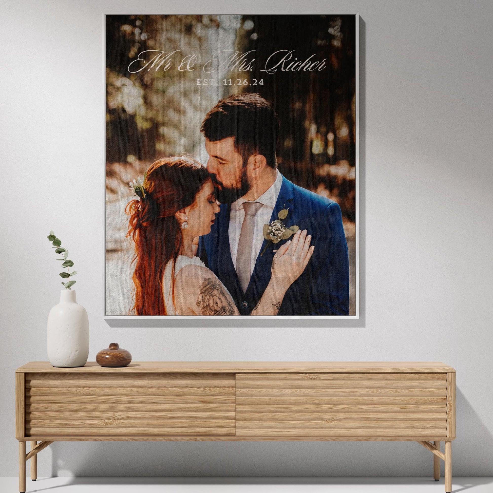 Personalized photo custom tapestry woven cotton throw customized photo blanket gift for newlyweds couples name wedding gift for her