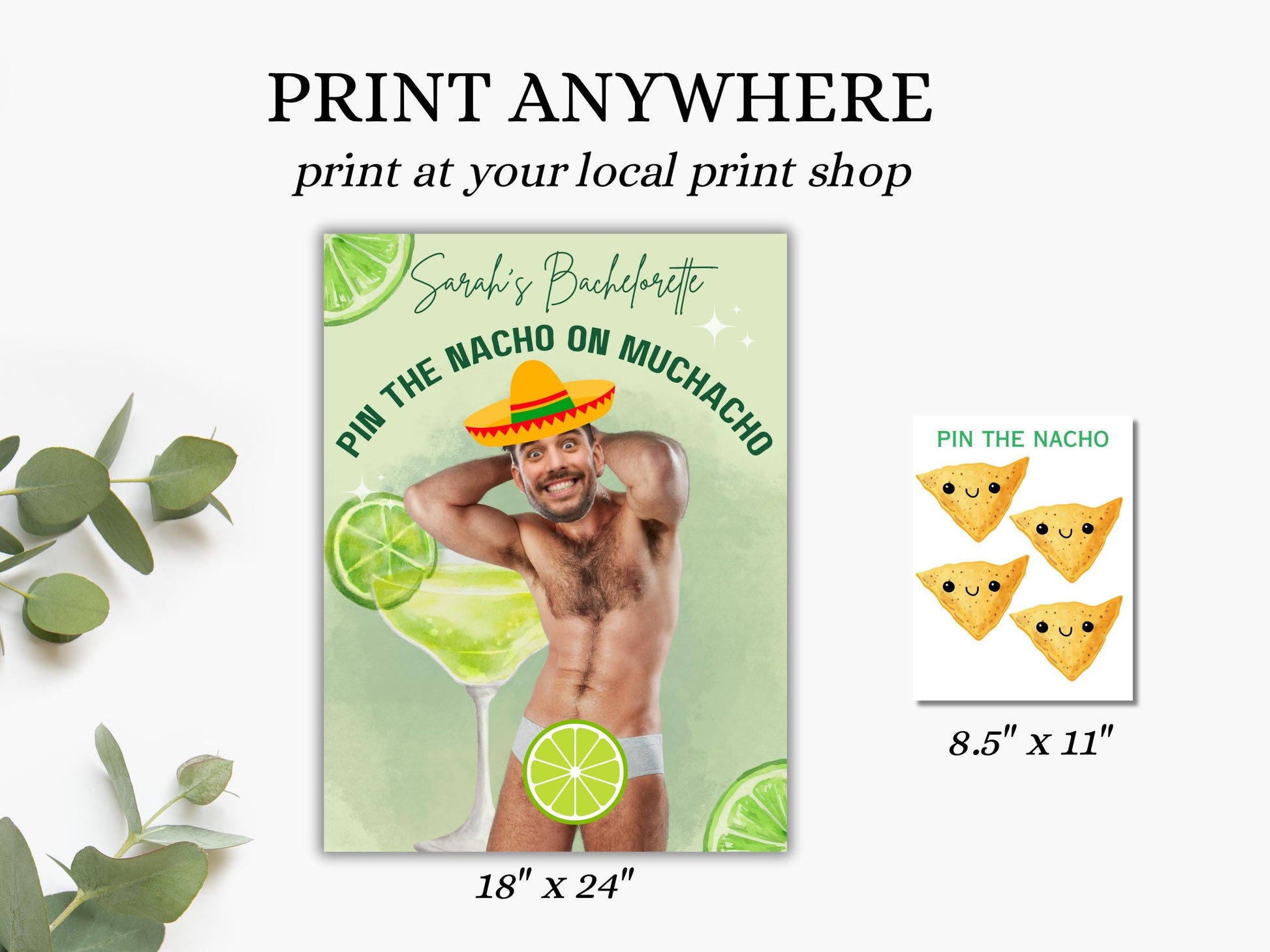 Margs and Matrimony Bachelorette Party Game Template Final Fiesta personalized decor sign Tequila Bach Editable Games Groom Face Decor