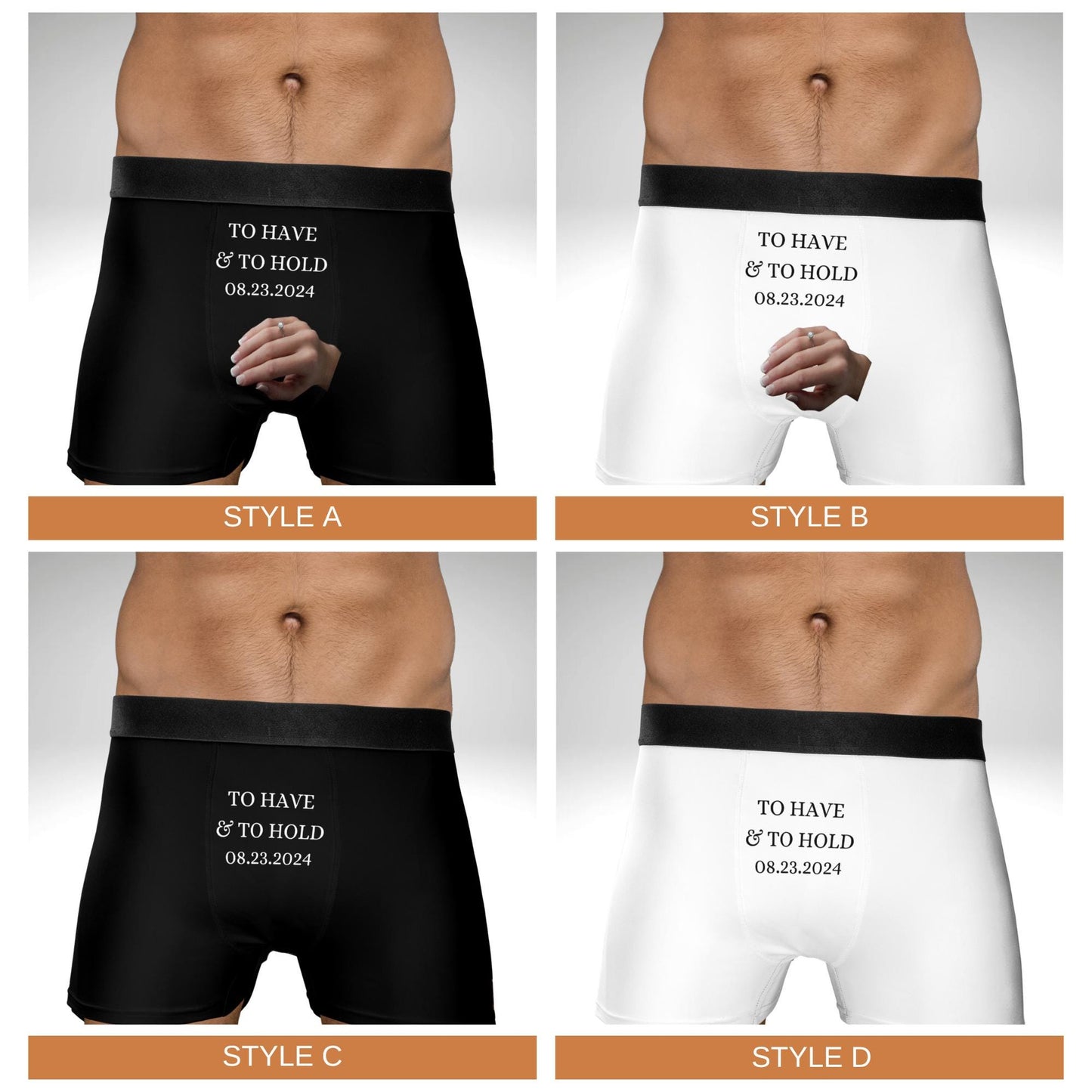 Personalised Groom Boxers Wedding Day Gift Men's Shorts Present Property Of The Bride New Mrs Customized Date Anniversary Gift for Him
