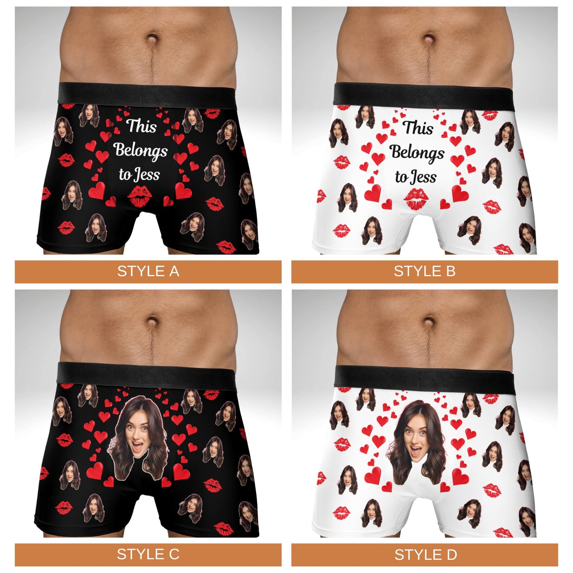Personalized Photo Gift for Boyfriend Husband Custom Boxer Briefs Face Underwear Custom Men underwear Groom Boxers Birthday Gift for Him