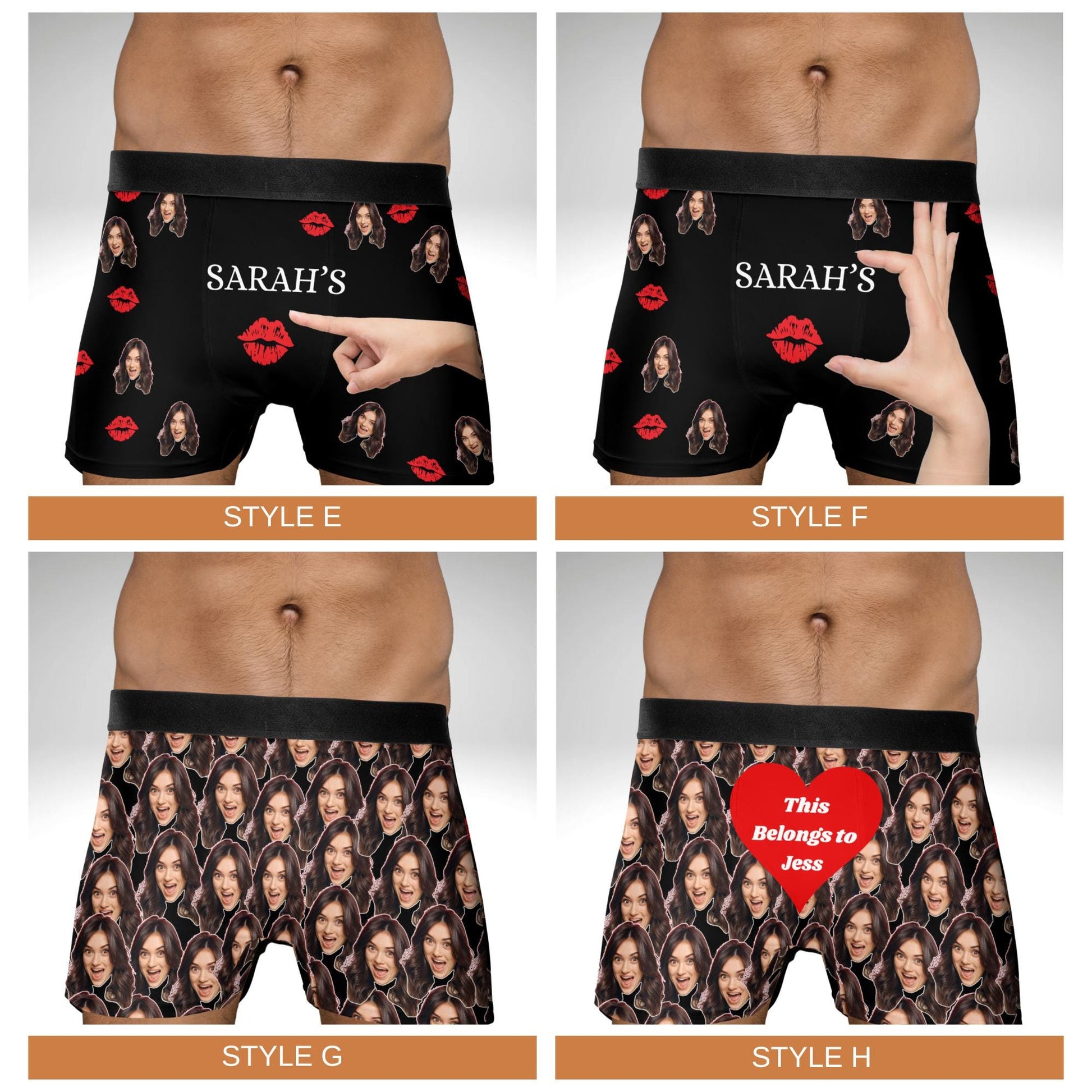 Personalized Photo Gift for Boyfriend Husband Custom Boxer Briefs Face Underwear Custom Men underwear Groom Boxers Birthday Gift for Him