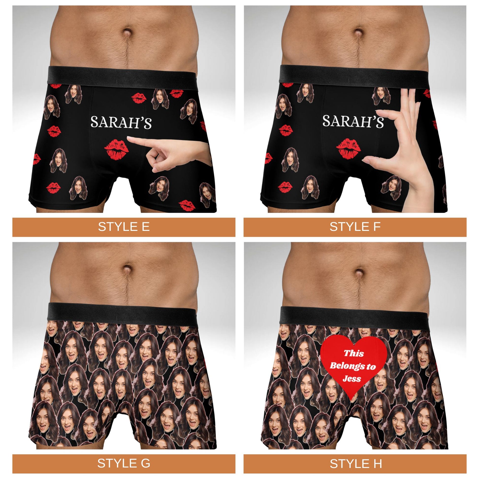 Personalized Boxers Custom Face Underwear Face Boxer Briefs Funny Underwear With Face Gifts for Husband Boyfriend Groom Dad Birthday Gift