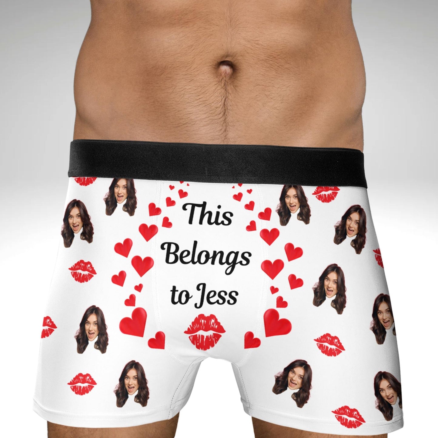 Face Underwear Boxers with Face Custom Underwear Naughty Valentines Day Gift for Him Personalized Boxers Custom Boxers One Year Anniversary