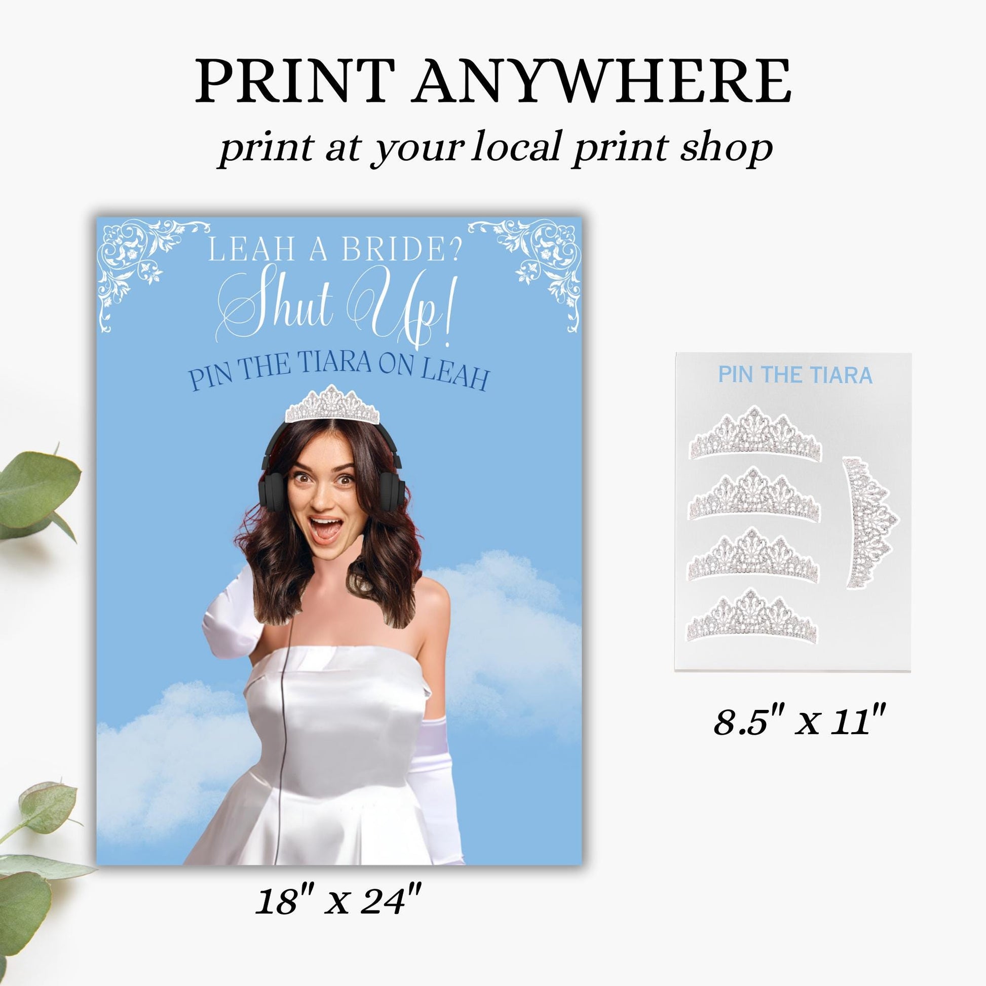 Me? A Bride? Shut Up! Banner Princess Themed Bachelorette Party Supplies Diaries Decor Princess Bridal shower Games Bride Face decor Hen