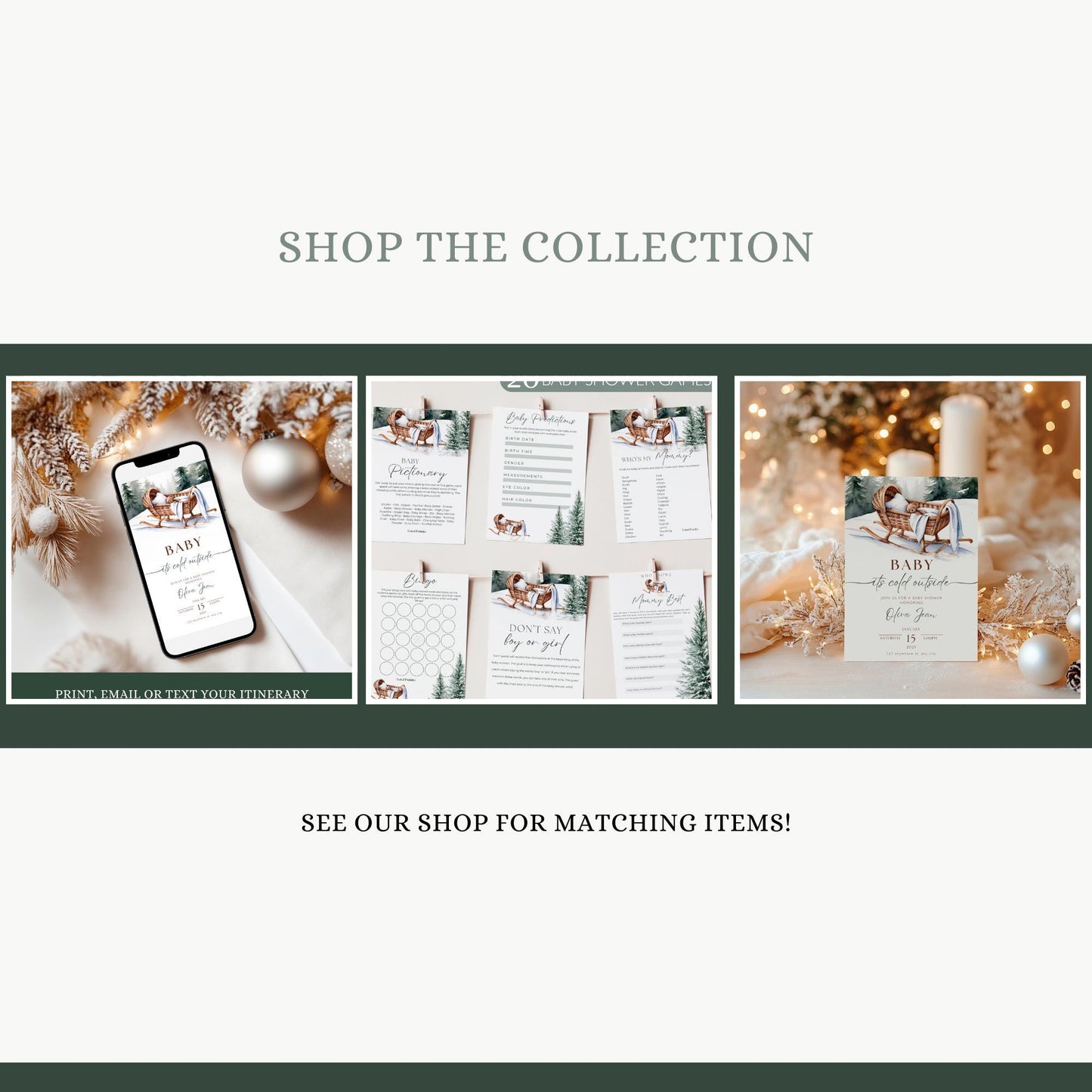Baby its Cold Outside Baby Shower Welcome Sign Christmas Baby Shower Poster Winter Wonderland Baby Shower Sign Winter Teddy Bear
