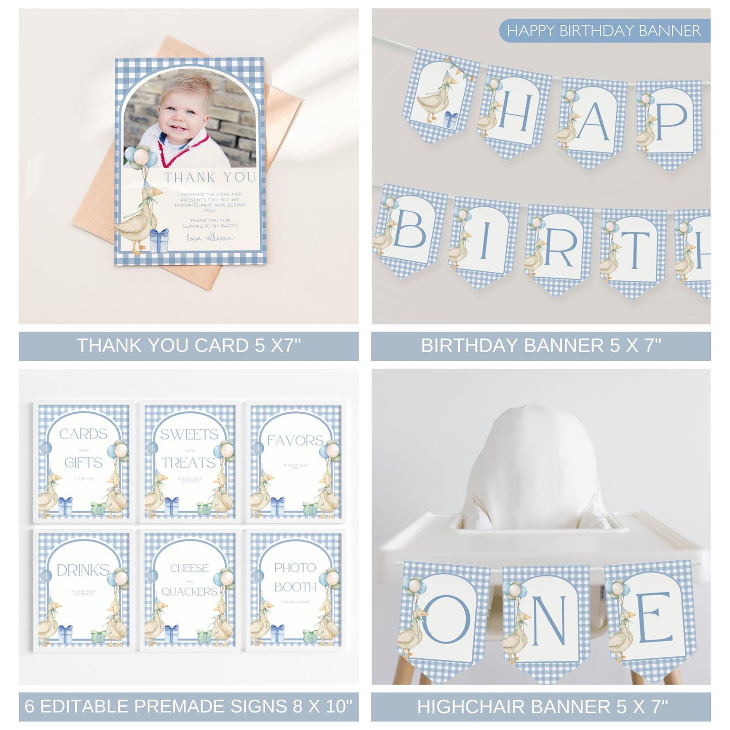One Silly Goose Birthday Invite Goose First Birthday Party Decor One Silly Goose 1st Birthday Bundle Goose Theme Party Goose Birthday Decor