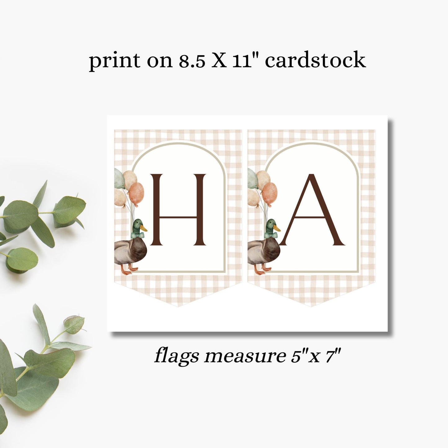One Lucky Duck First Birthday Party Sign Happy Birthday Banner Mallard Duck 1st Birthday Bunting Duck Hunting Birthday Party Duck Banner