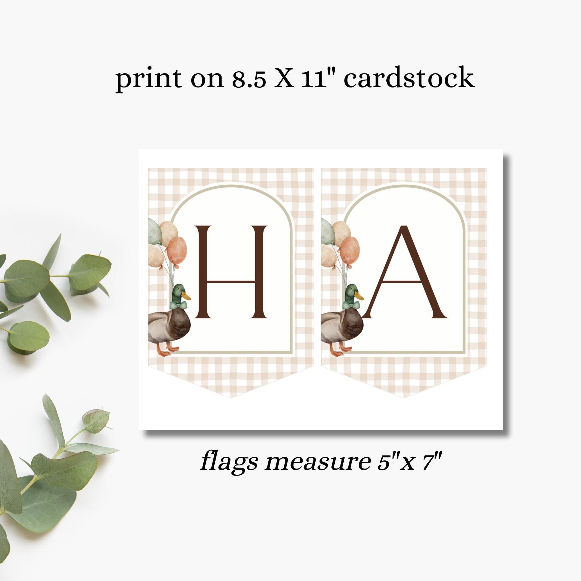 One Lucky Duck First Birthday Party Sign Happy Birthday Banner Mallard Duck 1st Birthday Bunting Duck Hunting Birthday Party Duck Banner