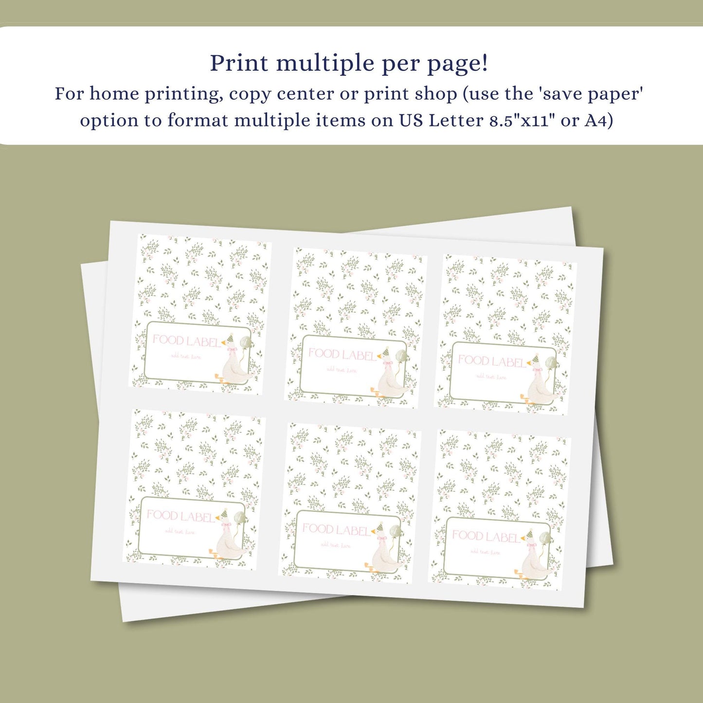 Silly Goose 1st Birthday Buffet Labels Goose 1st Birthday Place Cards First Birthday Food Labels One Lucky Duck Birthday Goose Baby Shower