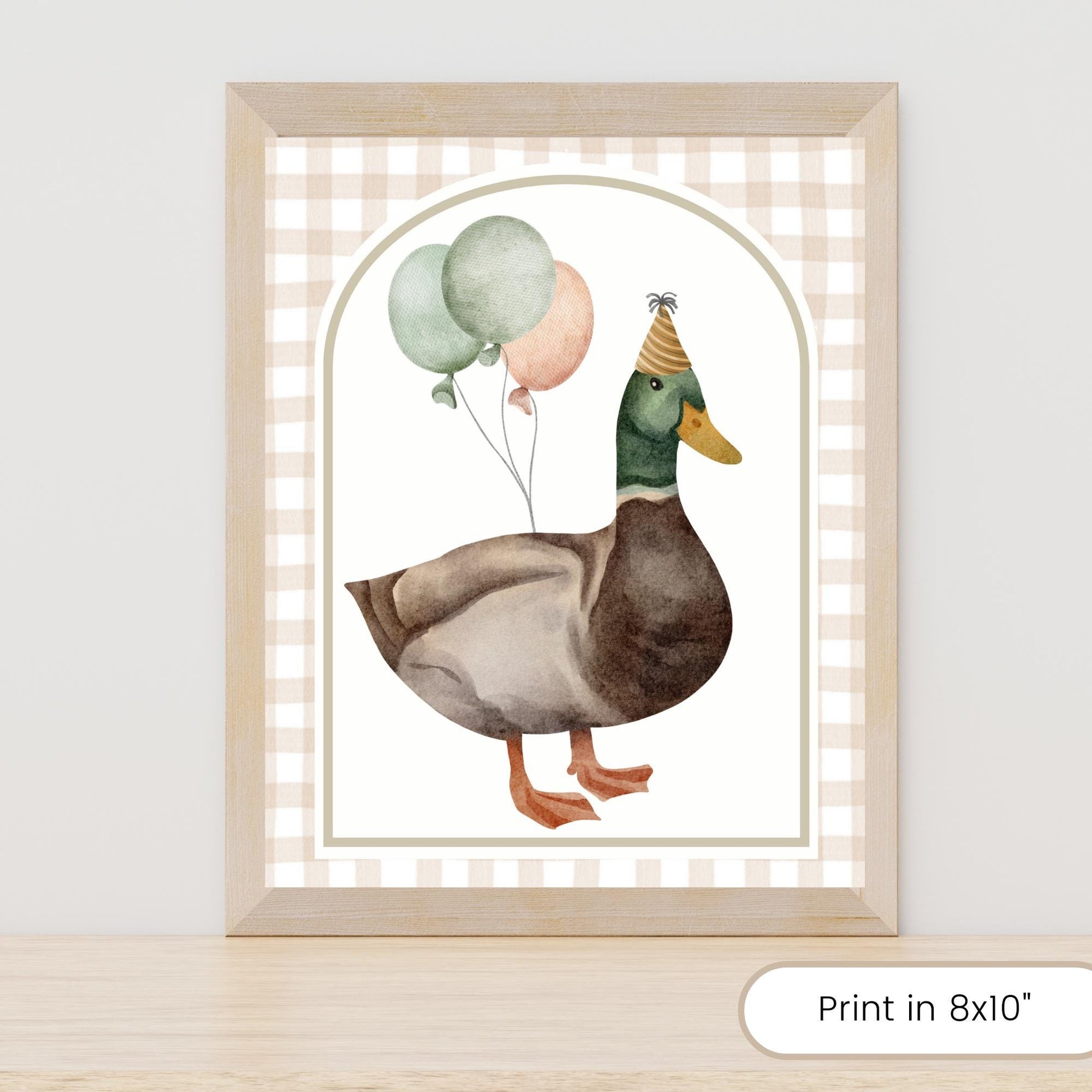 One Lucky Duck Birthday Sign Mallard Duck Theme 1st Birthday Sign Duck Hunting First Birthday Table Sign Duck party decor gender neutral