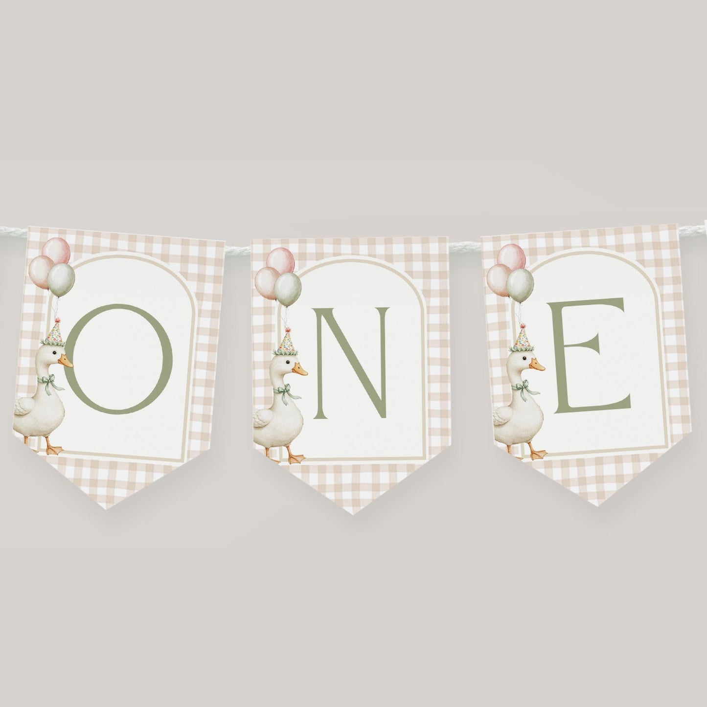 One Silly Goose Birthday High Chair Banner Goose 1st Birthday Gender Neutral Birthday decor Silly Little Goose Birthday Sign Cake Smash