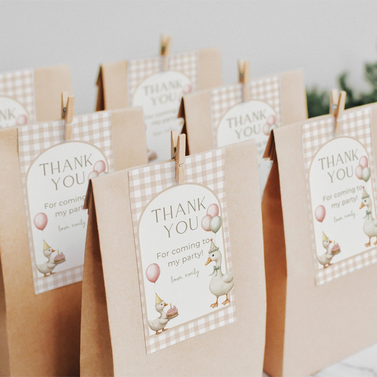 One Silly Goose Birthday Favor Thank You Tag Template Gender Neutral Goose Theme First Birthday Party Printable Favor Gift Tag 1st Birthday