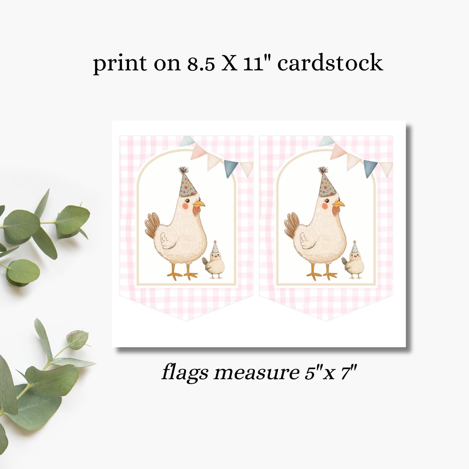 One Cute Chick First Birthday Party Sign Happy Birthday Banner Chicken 1st Birthday Bunting This Chick is One Birthday Party Chicken Banner