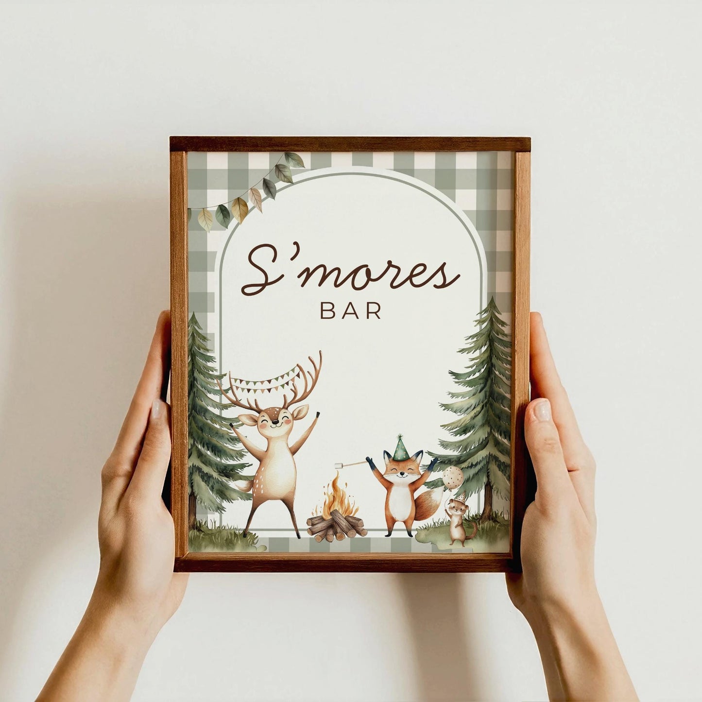 One Happy Camper Birthday Editable Sign Bundle Camping Themed first Birthday Premade signs Woodland 1st birthday table signs Wild One Party