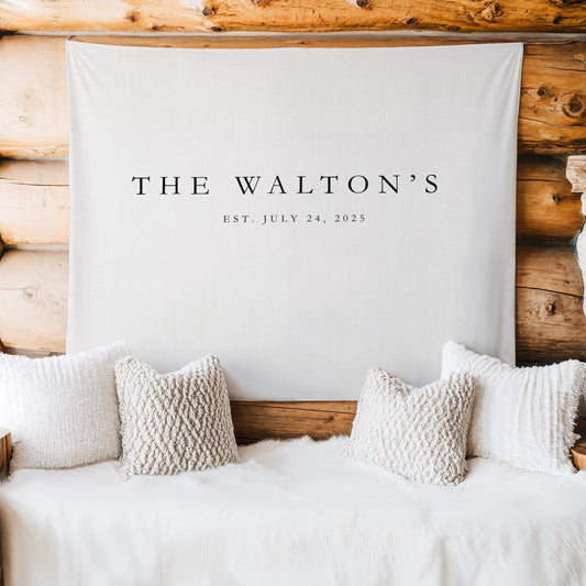 Family Name Wall Hanging, Personalized Custom Sign for Home Decor, Unique Gift for Family, Rustic Wall Art