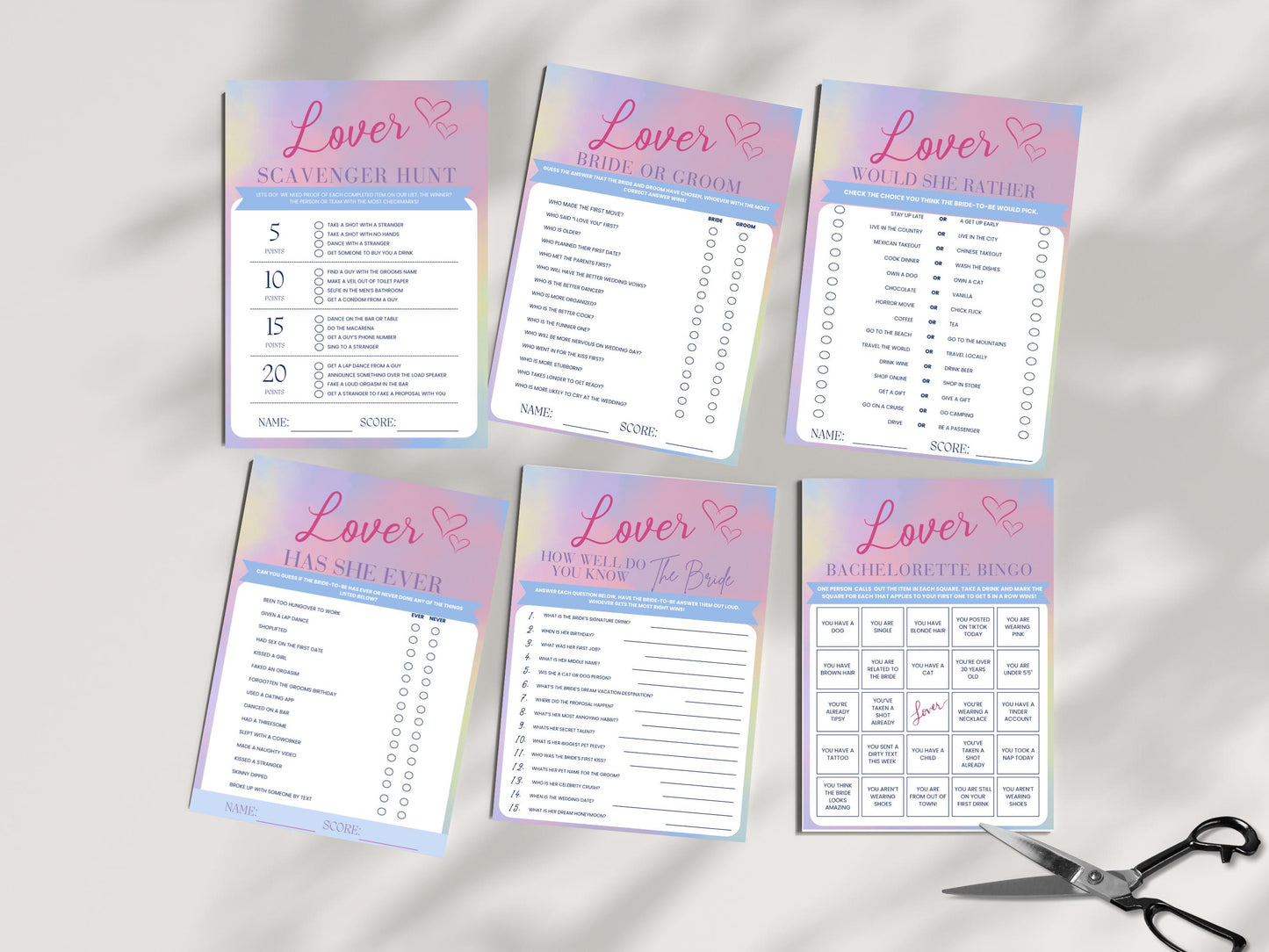 She found her Lover bachelorette games bundle editable bridal shower drinking games Hen party So it's going to be forever bridal bingo