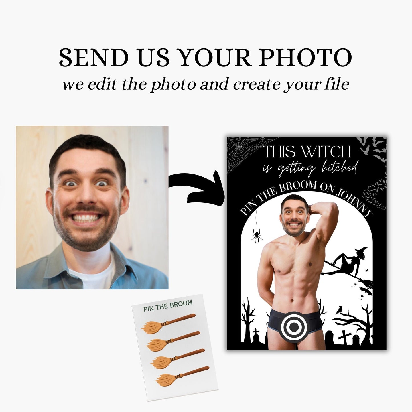 This Witch is getting Hitched Bachelorette Party Game Halloween Hen weekend Boos before I do's Gothic Bridal Shower Boochelorette