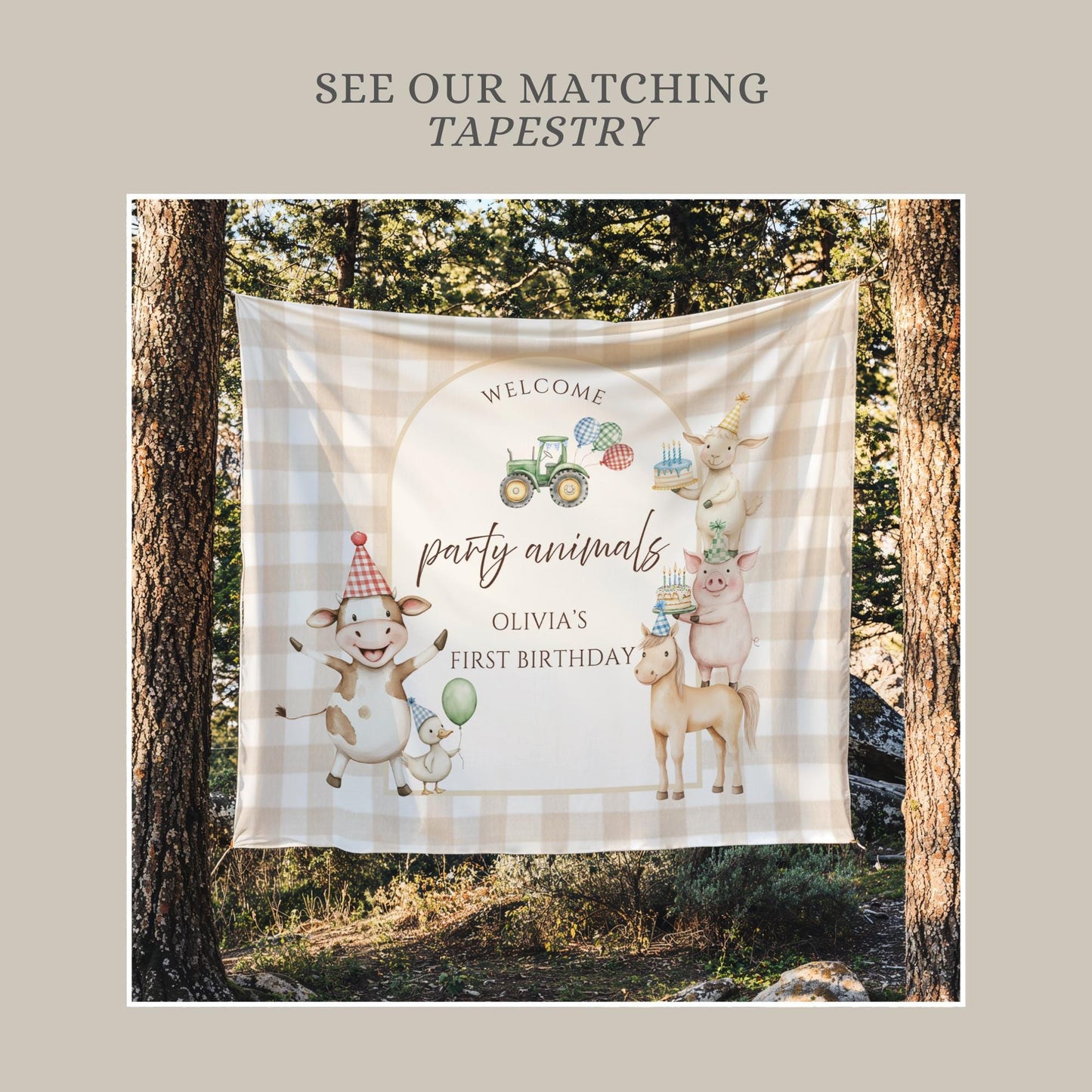 Farm Animal Happy Birthday Sign Barnyard Happy Birthday Banner Party Animals Birthday Bunting Farm 1st Birthday Party Printable Banner