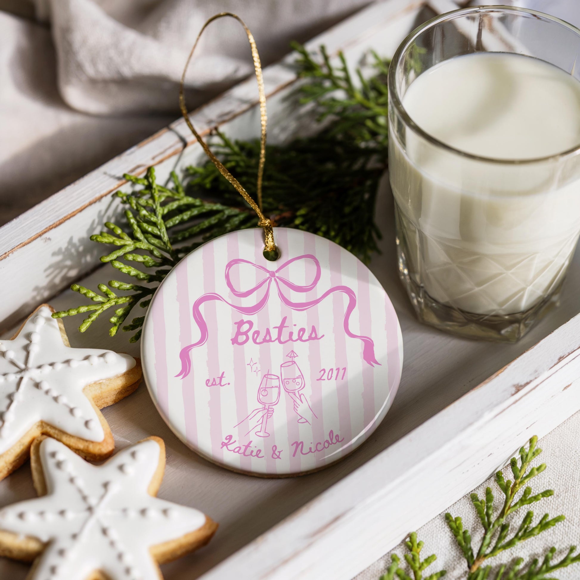Best Friend Ornament, Christmas Ornaments, Friendship Ornament, Besties Ornament, Personalized Gifts, Gift For Best Friend, Christmas Gifts, Custom Ornament, Friend Christmas, Gifts For Her, Custom Friend Gift, Gift For Bff, Friendship Gift