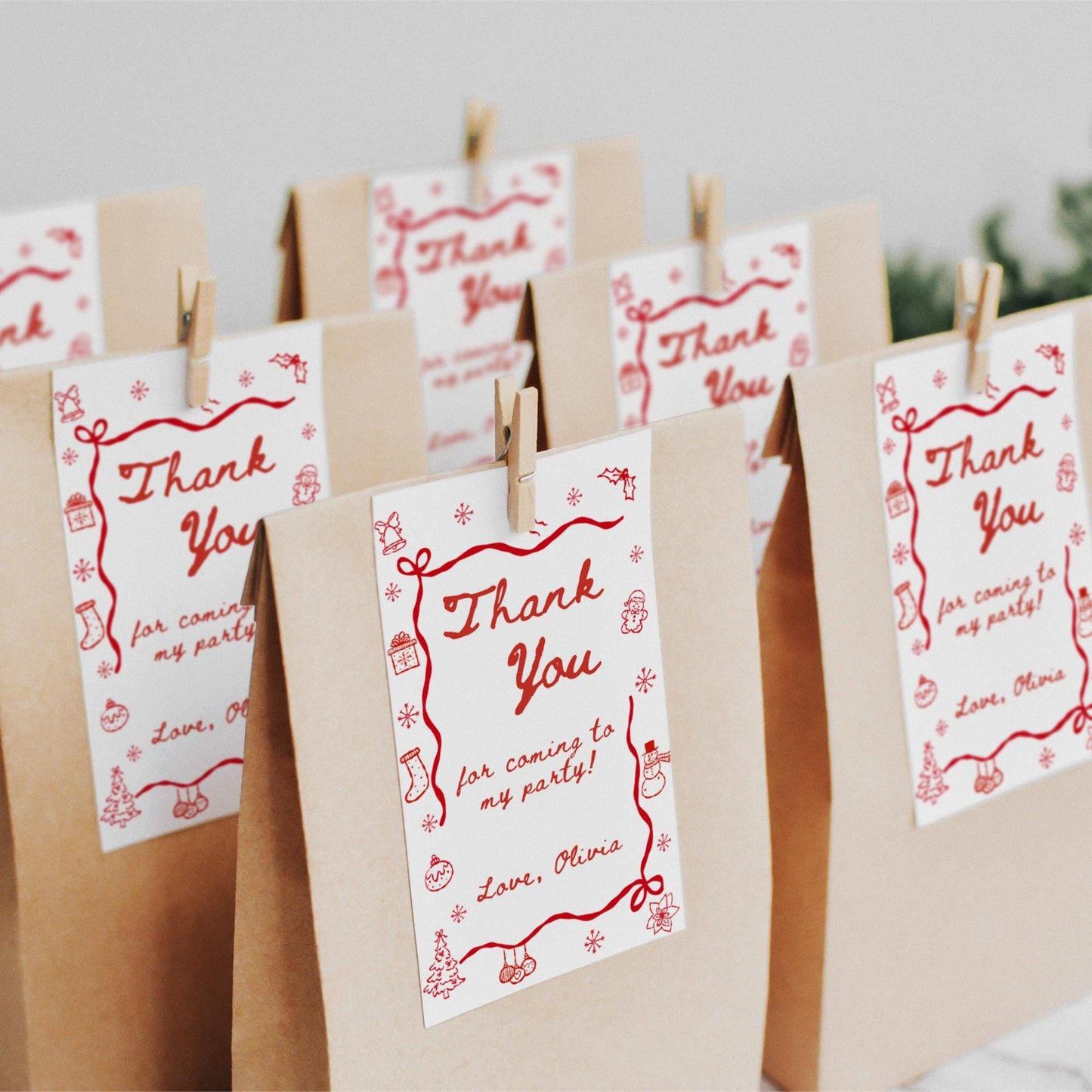 Whimsical Christmas Birthday Thank You Tag Editable Holiday Favor Tag Oh What Fun to be One Instant Download Winter Birthday Party Gift Tag