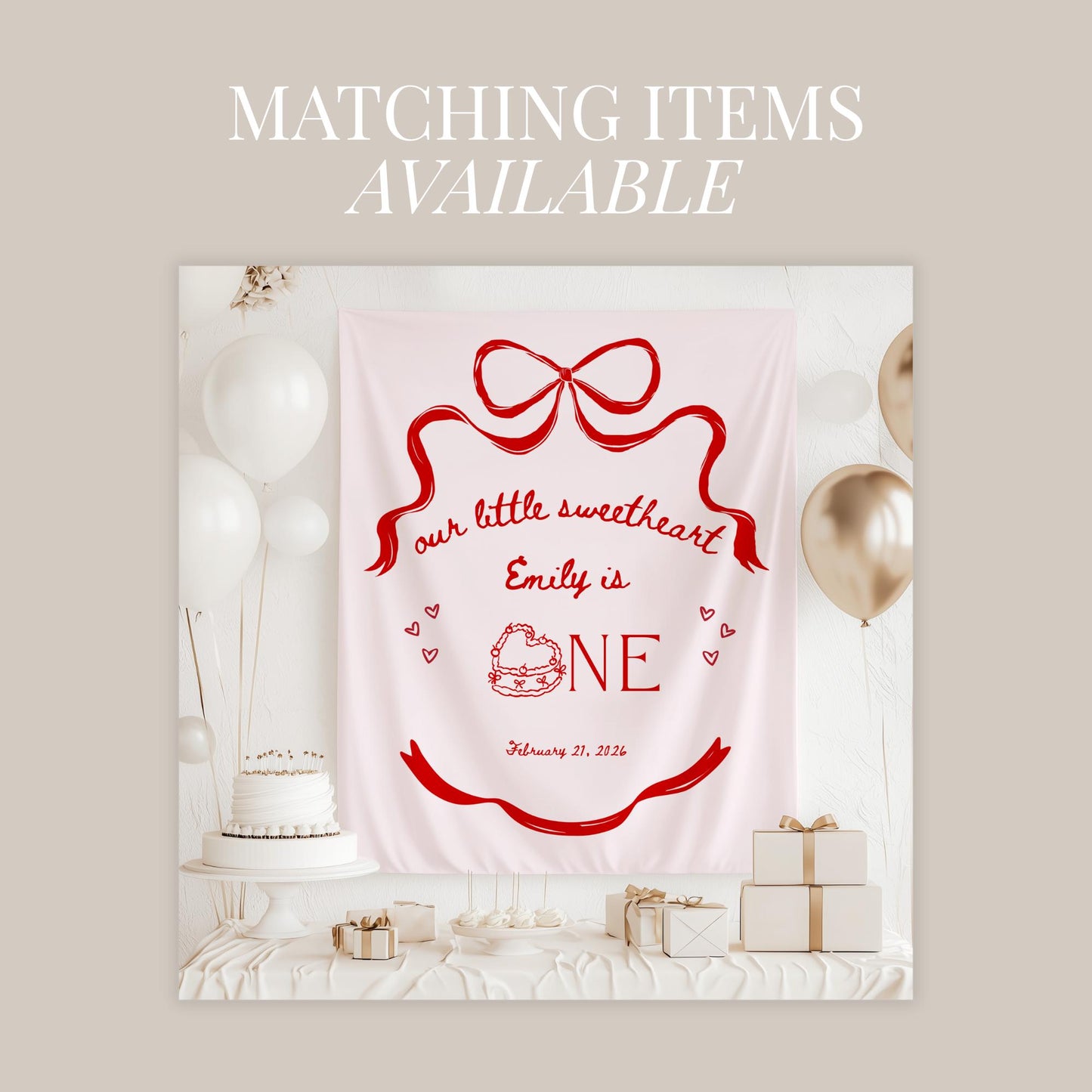 Our little sweetheart is turning ONE birthday party invitation Valentine’s Day birthday party invite 1st birthday EDITABLE template Canva