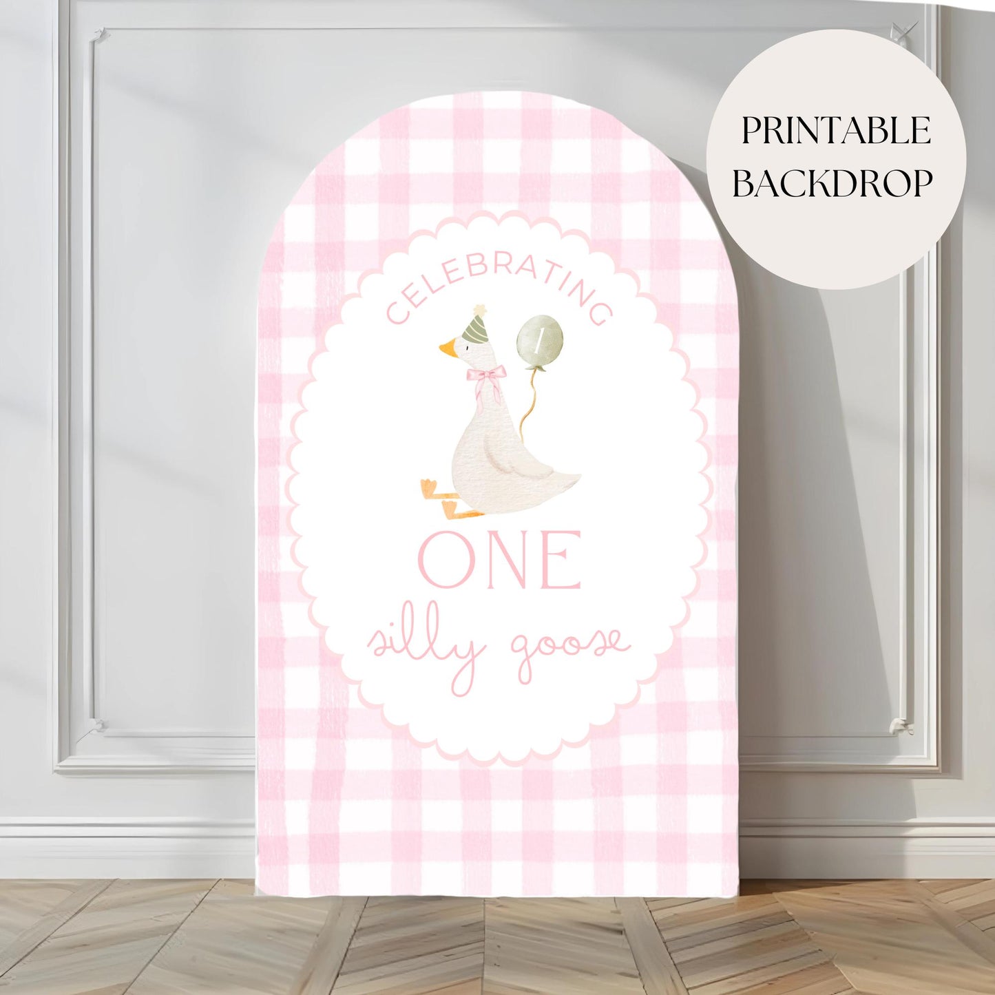 One Silly Goose Birthday Arch Background Goose First Birthday Party Decor Balloon Arch Backdrop One Silly Goose 1st Birthday Photo Backdrop