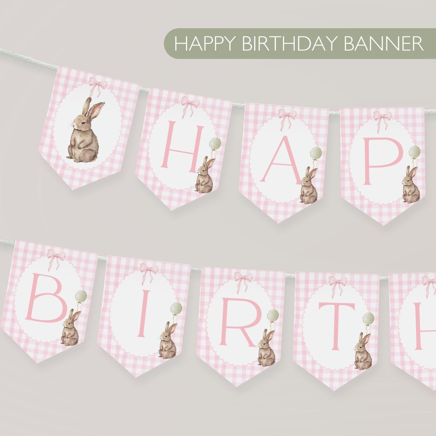Some Bunny is One Birthday Party Sign Happy Birthday Banner Bunny 1st Birthday Bunting Easter Theme Rabbit Some Bunny is Two Party Decor