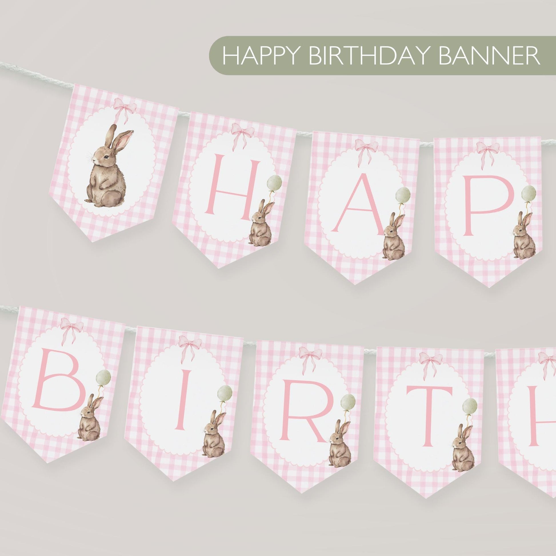 Some Bunny is One Birthday Party Sign Happy Birthday Banner Bunny 1st Birthday Bunting Easter Theme Rabbit Some Bunny is Two Party Decor